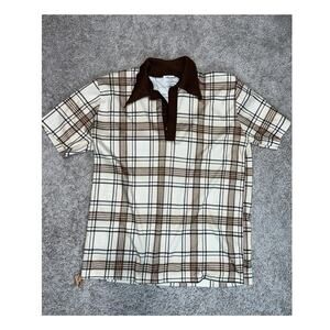 vintage Arrow Cavalier casual polo shirt beige sz XL